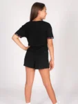 Pineapple Black Logo Girls Dance Crop T-Shirt
