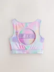 Pink/Lilac Abstract Sports Crop Top