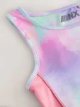 Pink/Lilac Abstract Sports Crop Top
