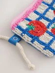 Red/Blue Beaded Tomato Cross-Body Bag
