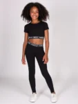 Pineapple Black Tape Waist Leggings