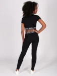 Pineapple Black Tape Waist Leggings