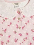River Island Pink Floral Collar Flare Dress