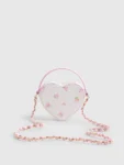 River Island Pink Ditsy Floral Heart Mini Cross-Body Bag