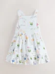 Baker by Ted Baker Linen Blend Floral Print Tiered Dress