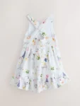 Baker by Ted Baker Linen Blend Floral Print Tiered Dress