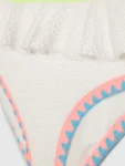 River Island White Asymmetric Neon Whipstitch Bikini