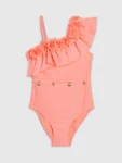 River Island Pink 3D Flower Asymmetric Swimsuit