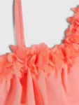 River Island Pink 3D Flower Asymmetric Swimsuit