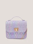 Monsoon Purple Rainbow Heart Satchel Bag