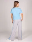 Pineapple Blue Logo Girls Dance Crop T-Shirt