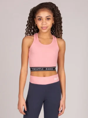 Pineapple Light Pink Tape Hem Midi Crop Top