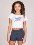 Pineapple White Retro Crop T-Shirt