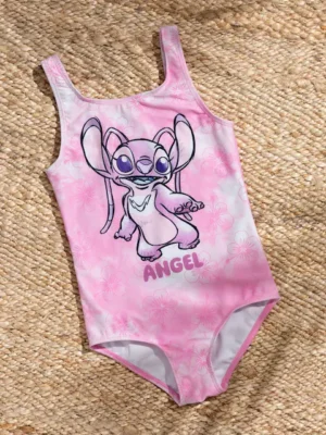 Vanilla Underground Pink Girls Disney Lilo & Stitch Multicoloured Stitch Swimsuit