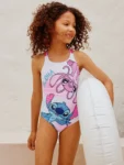 Blue Stitch Double Strap Swimsuit
