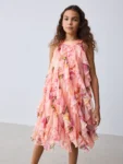 Baker by Ted Baker Floral Halter Waterfall Dress