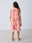 Baker by Ted Baker Floral Halter Waterfall Dress