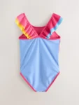 Little Bird by Jools Oliver Rainbow Swoosh Frill Strappy Swimsuit