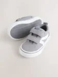 Grey Standard Fit (F) Touch Fastening Trainers