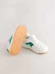 White/Green Standard Fit (F) Touch Fastening Elastic Lace