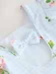 Baker by Ted Baker Gingham Print Puff Sleeve Swimsuit