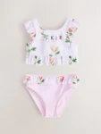 Baker by Ted Baker 2 Piece Frill Stripe Tonal Bikini