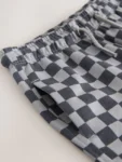 Charcoal Checkerboard Jersey Shorts