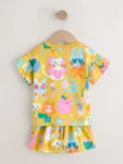 Pink/Blue Cat/Floral Print Short Pyjamas 3 Pack