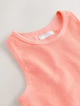 Coral Orange Sports Crop Top