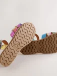 Rainbow Wide Fit (G) Leather Woven Sandals