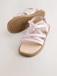 Pink Standard Fit (F) Strappy Sandals