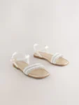 Ivory Embellished Occasion Sandals