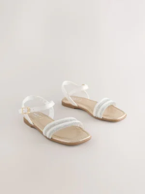 Ivory Embellished Occasion Sandals