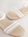 Ivory Embellished Occasion Sandals