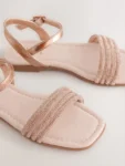 Rose Gold Occasion Sandals