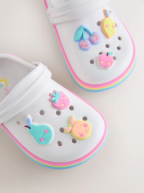 White Fruit Standard Fit (F) Character Clogs