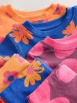 Blue/Orange Floral Short Pyjamas 3 Pack