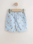Blue Bear Print Pull On Shorts