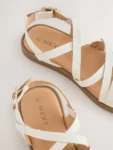 White Standard Fit (F) Strappy Sandals