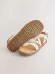White Standard Fit (F) Strappy Sandals