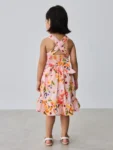 Baker by Ted Baker Fruit Print Cross-Back Tiered Multi Dress