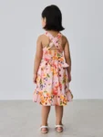 Baker by Ted Baker Fruit Print Cross-Back Tiered Multi Dress