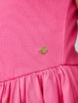 Baker by Ted Baker Pink Waisted Double Layer Skirted Dress