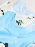 Blue/White Mickey Mouse Vests 3 Pack