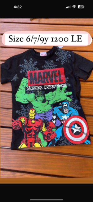black marvel boy t-shirt