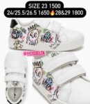 white logo-patch Leather Sneakers