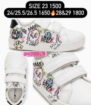 white logo-patch Leather Sneakers