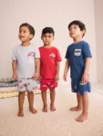 Red/Blue/Grey Emergency Vehicles Short Pyjamas 3 Pack