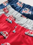 Red/Blue/Grey Emergency Vehicles Short Pyjamas 3 Pack