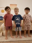 Black/Berry Checkerboard Skate Short Pyjamas 3 Pack